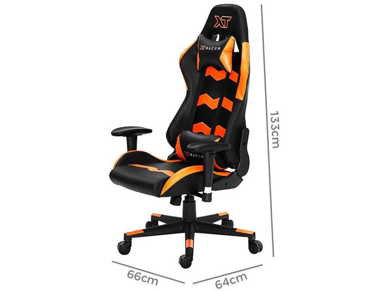Cadeira Gamer XT Racer Reclinável Preta e Laranja - Speed Series